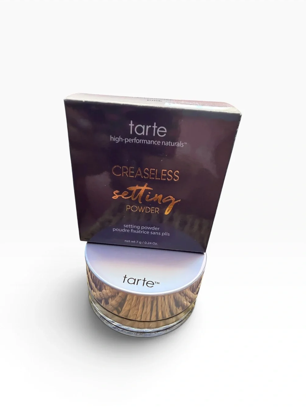 Tarte Creaseless Setting Powder – Pink 0.24 oz Full Size NIB